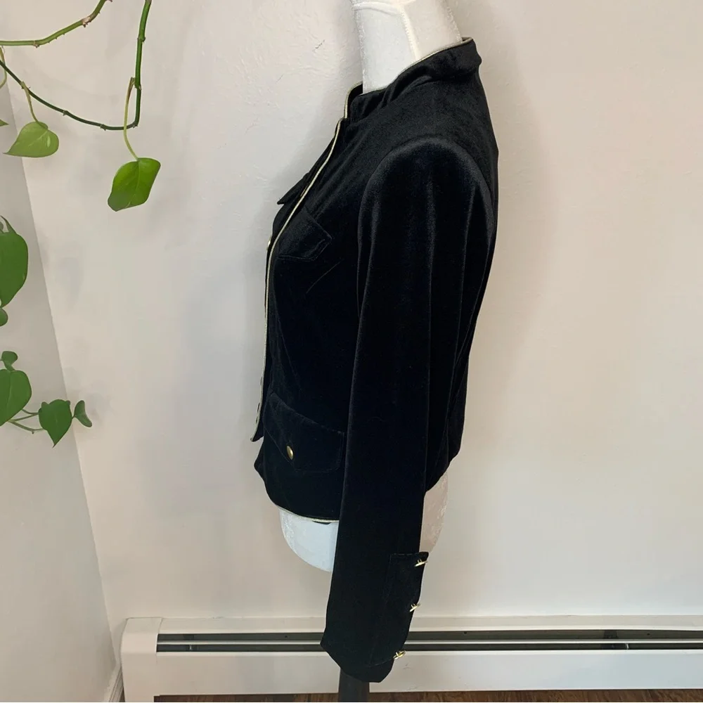 Who What Wear Black Velvet Jacket/Blazer Size S - Picture 5 of 10